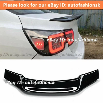 Se adapta a Chevrolet Malibu 2013-2015 FRP negro brillante alerón trasero labio del ala Foto 1 de 4