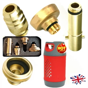 Safefill gas lpg gpl Bottle UK Bayonet Extension + ADAPTERS FOR ALL EUROPE +CASE - Picture 1 of 7