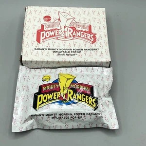 Power Rangers Mighty Morphin Inflatable Pop-Up Black Ranger In Package Avon 1995 - Picture 1 of 3