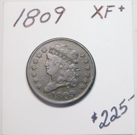 1809 CHOICE XF+ 100% ORIGINAL EARLY HALF CENT    DIRT CHEAP!!!!!!!!!!!!!!!!! ⭐⭐⭐ Cover