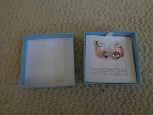 Touchstone Crystal by Swarovski Crystal Bliss Rosegold Silk Drop Earrings NIB! - Picture 1 of 19