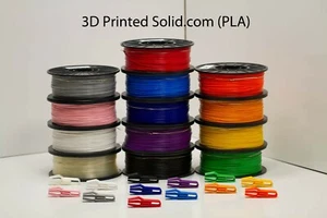 Premium Filament do drukowania 3D (PLA) 1,75 mm Drukowany 3D Solidny MADE IN THE USA 1kg - Zdjęcie 1 z 27