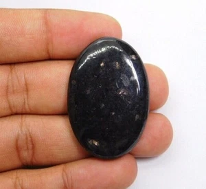 Amazing Quality Natural Black Nuummite Cabochon Loose Gemstone 77 Cts. ME-6004 - Picture 1 of 4