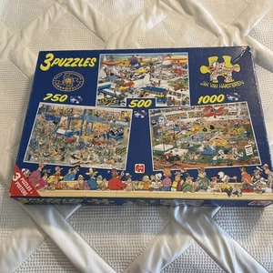 Jan Van Haasteren Jumbo 3 Puzzle Combo Box-  Puzzles New Sealed With 3 Posters - Picture 1 of 8
