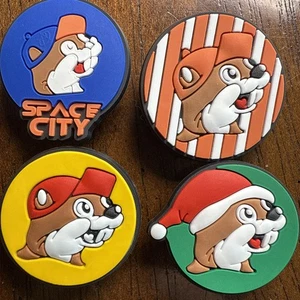 🔥NEW Qty 4 Buc-ee's For Crocs Shoe Charms Bucees Beaver Gas Station bags Texas - Picture 1 of 5