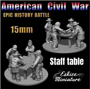 Wargaming RPG Staff Table - Epic History Battle of American Civil War 15mm - Picture 1 of 3