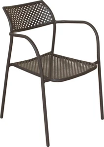 VivaGarden Sedia da Giardino Volterra Impilabile in Acciaio cm 56x56x78 h Taupe - Foto 1 di 1