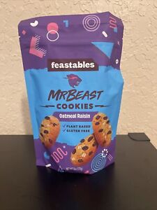 Mr Beast Feastables Cinnamon Oatmeal Raisin Chocolate Chip Cookies MrBeast NEW