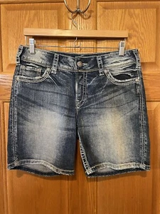 Pantalones cortos CR15 plateados Suki Surplus Bermuda Denim Jean para mujer 30 - Imagen 1 de 5