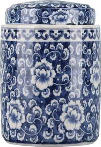 Chinese Traditional Antique Style Blue and White Porcelain Ginger Jar Ceramic Co - Picture 1 of 12