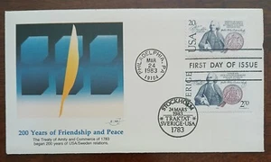 U.S - 1983 - TREATY OF AMITY & COMMERCE BETWEEN USA & SWEDEN 1783 - FDC - Picture 1 of 2