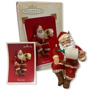 Santa Claus Hallmark Keepsake The List Christmas Ornament 2003 - Picture 1 of 3