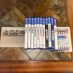 Lot of 13 Playstation 4 PS4 Sports Games - MLB The Show - Madden - NHL - FIFA