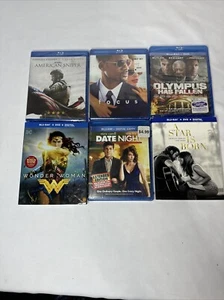 Blue Ray Lot 6 WW Datenight Star Is Born Focus Americansniper Olympus Has Fallen - Imagen 1 de 10