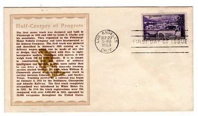 #1025 Trucking First Day Cover 1953 - Von Ohlen - Image 1 of 2