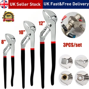 3PCS Groove Joint Pliers Set Heavy Duty Water Pump Pliers Plumbers Wrench Pliers - Picture 1 of 9