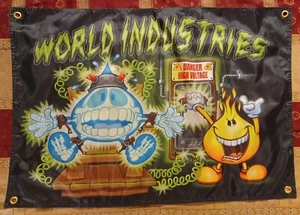 World Industries Skateboard Flame Boy Wet Willy Banner Poster Battle Steve Rocco - Picture 1 of 1