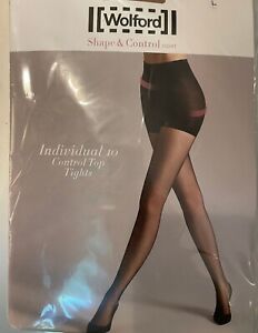 Wolford Individual 10 Control Top Tights Size Extra Large Color Sand 14602 - 05