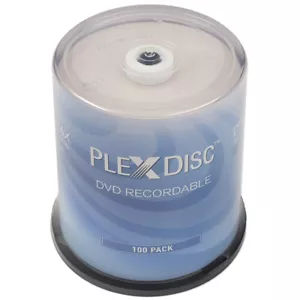 300 STCK. PlexDisc 16X 4,7GB DVD-R Logo Top Disc Leer Medien Kuchen Box 632-815 - Bild 1 von 2