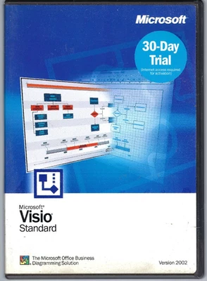 Microsoft 2002 Visio Standard Office Business Diagramming Solution Used Vintage - Image 1 of 4