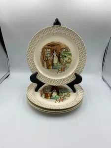 Vintage Taylor Smith Taylor Mixing Bread Dough Dinner Plates. Set of 4. - Picture 1 of 3