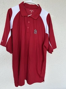 NWT New Antigua ST LOUIS CARDINALS Red Logo Baseball Golf Polo Shirt Size XXL - Picture 1 of 3