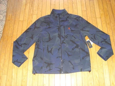 POLO RALPH LAUREN PERFORMANCE MEN'S ZIP UP BLUE CAMOUFLAGE JACKET SIZE XL BNWT! - Image 1 of 4