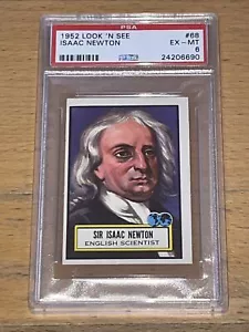 Isaac Newton #68 1952 Look 'N See PSA 6 EX-MT - Picture 1 of 2