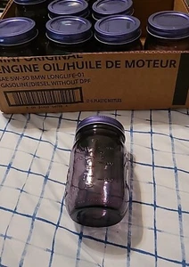 Ball Mason Jar "IMPROVED" PURPLE Pint 16oz Purple Lid - Picture 1 of 13
