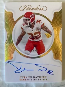 2021 Flawless Tyrann Mathieu Gold Autograph SSP #09/20 Chiefs Auto Card #FS-TMA - Picture 1 of 2
