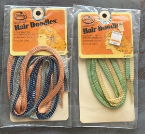 Vtg 1980 GOODY Shoelace Hair Doodles~1 NOS Pkg & 1 Opened~#9552~Accessory - Picture 1 of 3