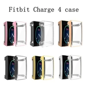 Case Plating Full Screen Protector Watch Cover For Fitbit Charge 4 3 Band - Picture 1 of 15
