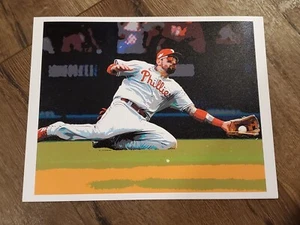 NICK CASTELLANOS Art Print Photo 8" x 10" Poster PHILADELPHIA PHILLIES Sliding - Picture 1 of 1