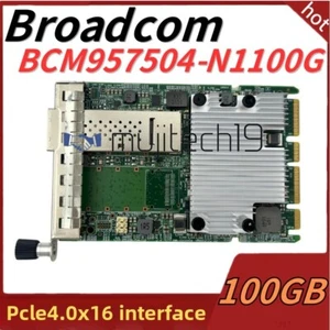 Broadcom BCM957504-N1100G 100Gb Network Adapter QSFP56 BCM57504 OCP3.0 - Afbeelding 1 van 7