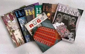 LOT OF 6 RUG HOOKING MAGAZINES 1989-1997 + STAR RUG BOOK NO. 106 CROCHETED RUGS - Picture 1 of 12