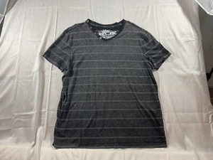 Helix shirt Boys XXL Gray Striped short sleeve buttons on neckline (see pics) - Picture 1 of 9