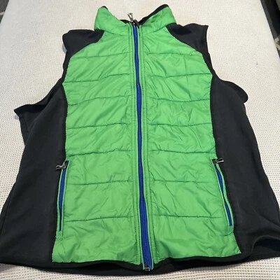 LRL Ralph Lauren Chaleco Activo Mujer Talla Grande Verde Cremallera Completa Cortavientos Esquí Foto 1 de 4