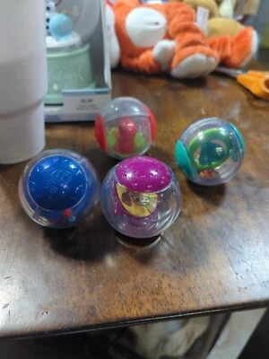 Baby Einstein Roller Pillar Activity Balls Lot 4 Sensory Infant Toy  - Image 1 of 4