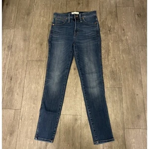 Madewell Womens Dark Wash 10" High Rise Skinny Denim Jeans Size 27 - Picture 1 of 8