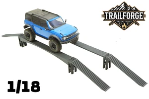 Trailforge 1/18 Scale RC Crawler Course Modular Up/Down Hill LOW BRIDGE Ramp Set - Picture 1 of 9