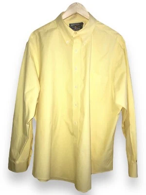 Camisa American Living Para Hombre 2XL XXL Amarilla Abotonada Manga Larga Cuello Algodón Foto 1 de 4