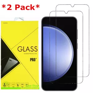 2-Pack Premium 9H Tempered Glass Screen Protector For Samsung Galaxy S23 FE - Picture 1 of 6