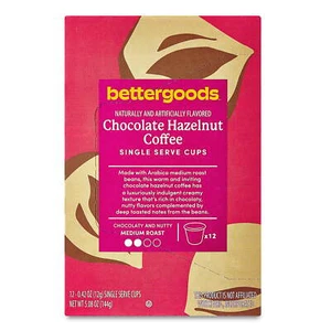 Chocolate Hazelnut Flavored Coffee, Medium Roast, Single Serve Cups, 0.42 oz - Picture 1 of 6
