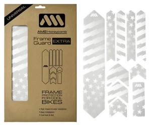 All Mountain Style AMS Honeycomb Frame Guard EXTRA (XL) - Patriot White - Picture 1 of 5