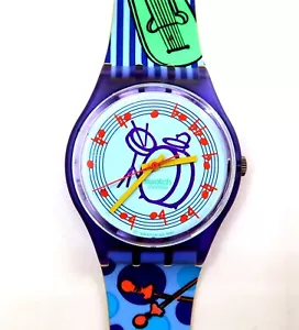 NEW Swatch Watch TUBA GV104 from 1992 NOS Gents New Battery ~ NO CASE or PAPERS - Picture 1 of 8