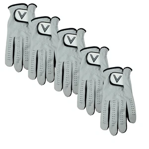 Herren V Allwetter Golfhandschuhe, 5er Pack, weiß, LH Fit für RH Golfer, NEU - Bild 1 von 2