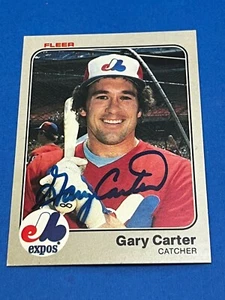 1983 FLEER GARY CARTER AUTOGRAPHED BASEBALL CARD Signed Auto HOF - Picture 1 of 4