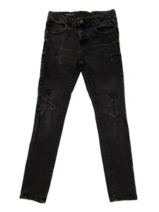 Zara Kids Skinny Fit Jeans Black Distressed Girls SZ 13-14 26x28 GUC - Picture 1 of 11