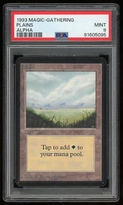 1993 MTG Magic the Gathering Card Alpha Plains Version 1 PSA 9 TCG - Picture 1 of 2