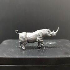 Pure Copper Fighting Rhino Statue Animal Figurines Desktop Decoration Toys Gift